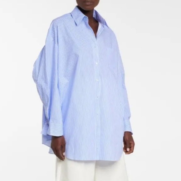 Frankie Shop Melody Organic Cotton Poplin Oversized Button Down Shirt XS/S - Picture 1 of 16
